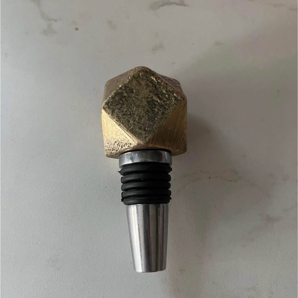 Threshold Gold and Silver Geometric Wine Stopper